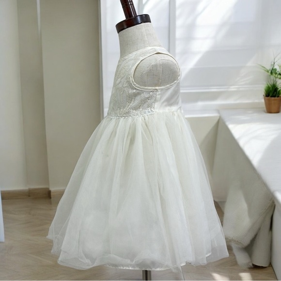 Marmellata Baby Girl’s Ivory Sequin and Tulle Dress - Picture 5 of 16